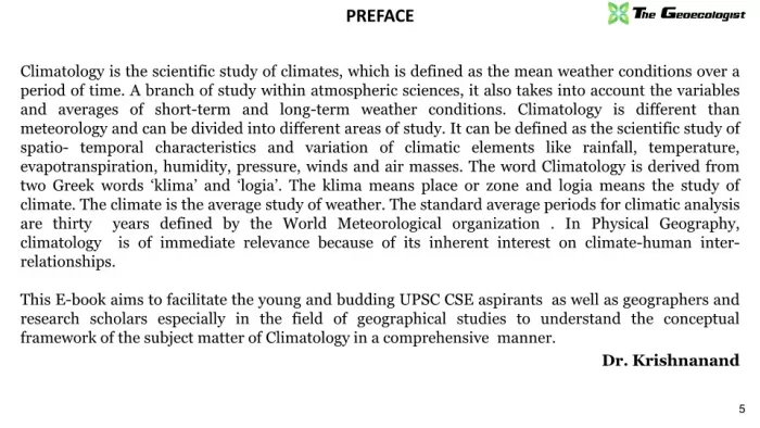 Simplified Climatology