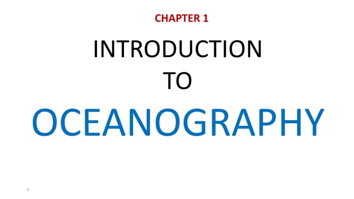 Simplified Oceanography