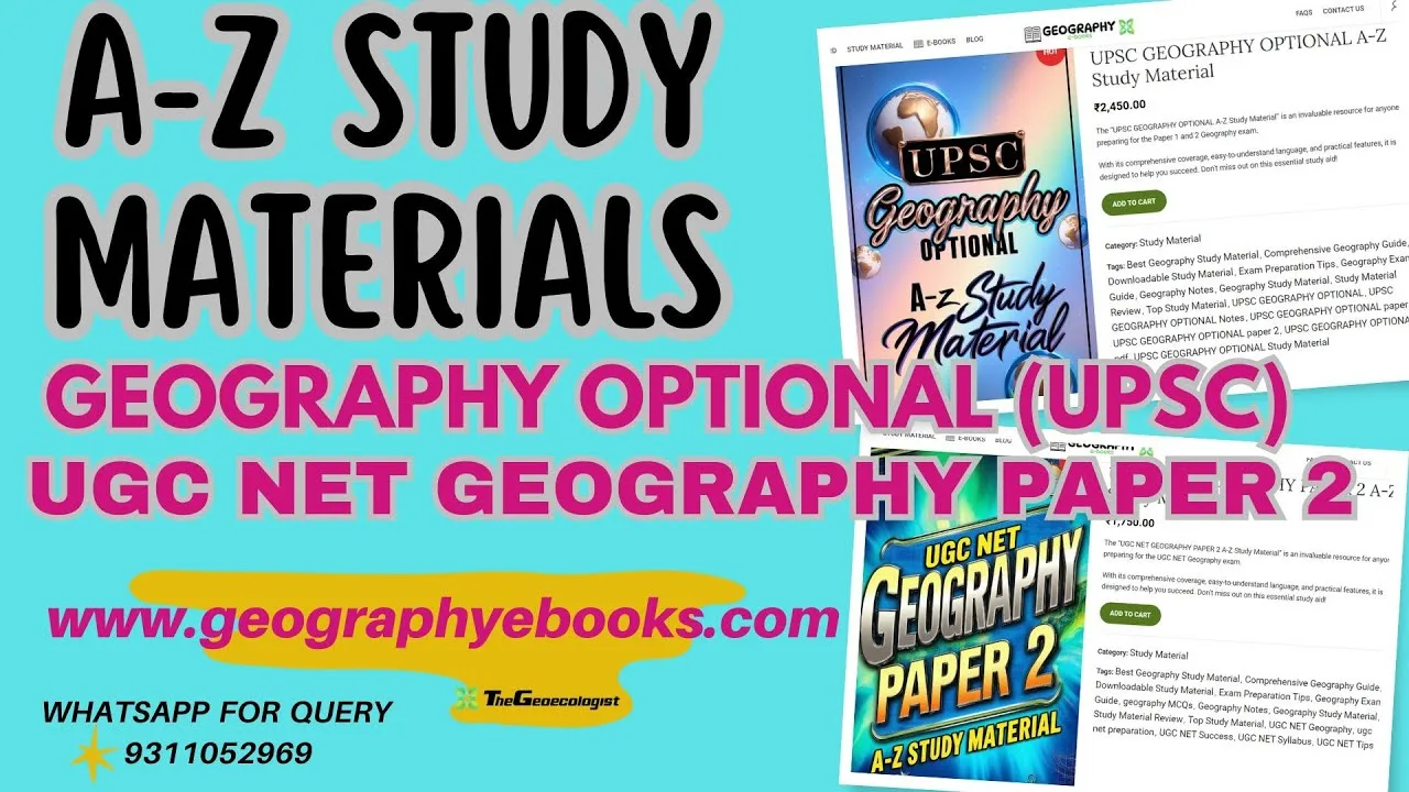 Best Study Materials for Geography Optional #upsc2025   #ugcnetgeography #viral #geographyoptional