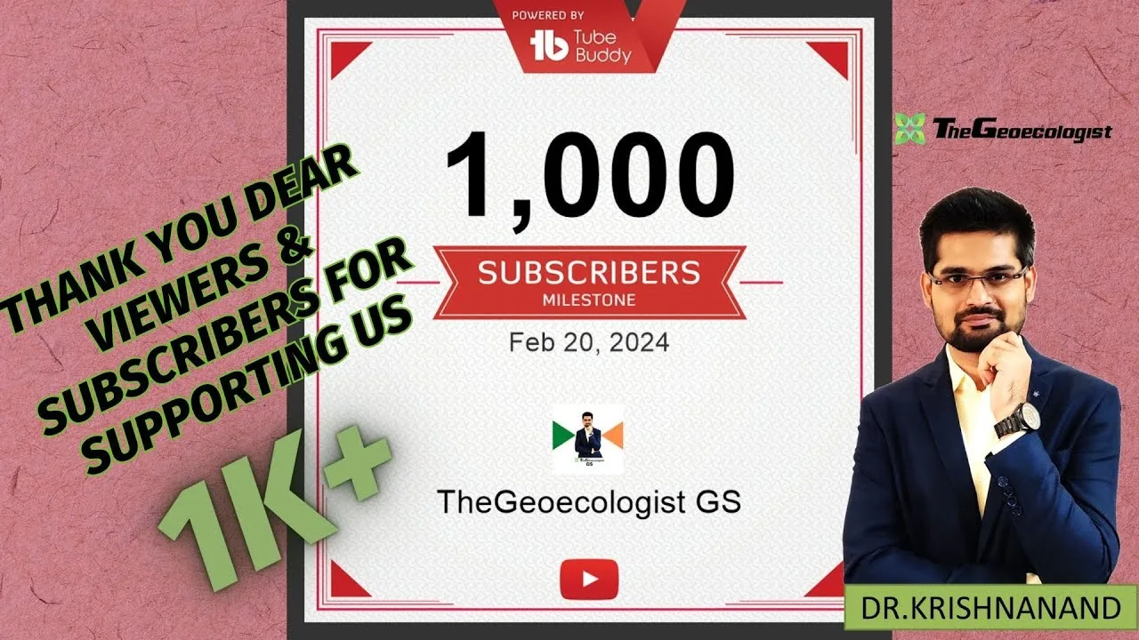 Thank You 1000 Subscribers- TheGeoecologist #geography