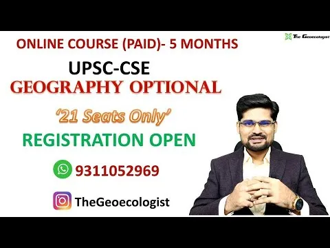 Geography Optional Online Course Geoecologist Upsc Geography