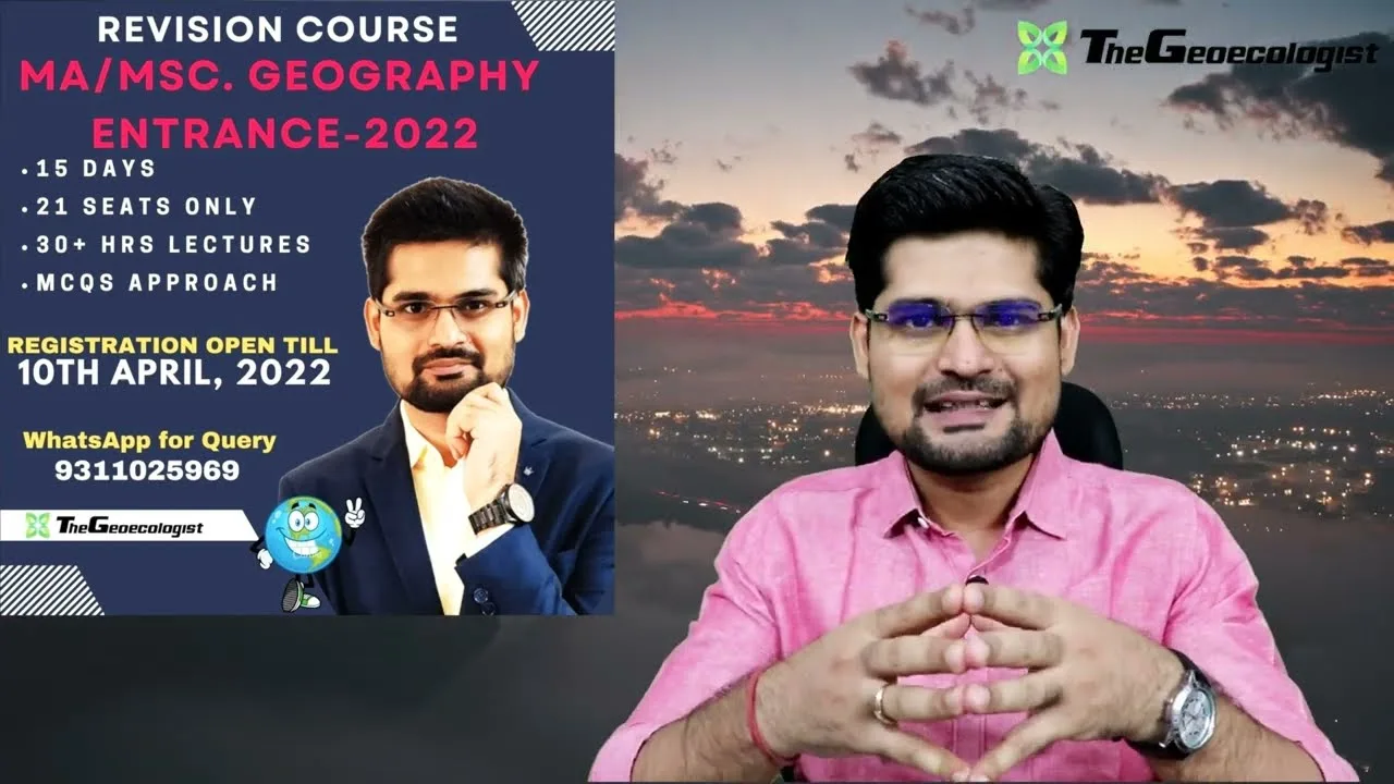 MA Geography Entrance 2022 -Revision Course-Geoecologist #DU #jnu #bhu #jamia