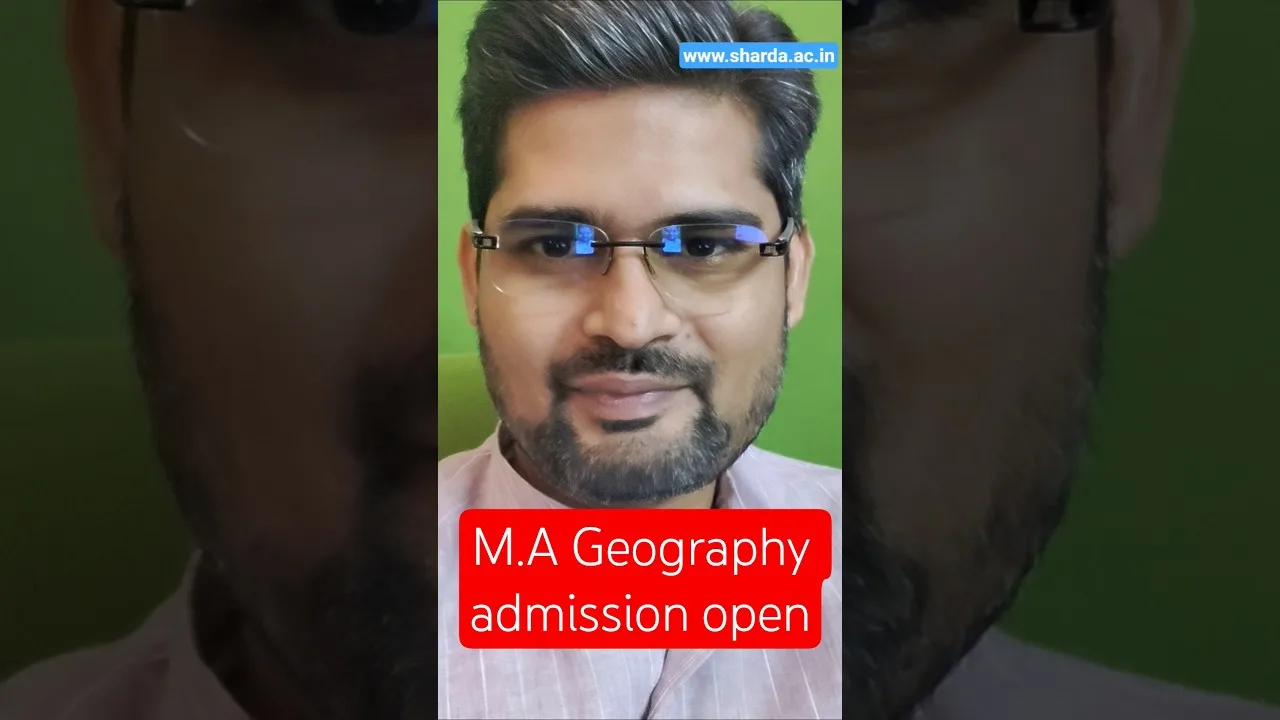 MA Geography Admissions Open | Sharda University | Dr. Krishnanand | #thegeoecologist