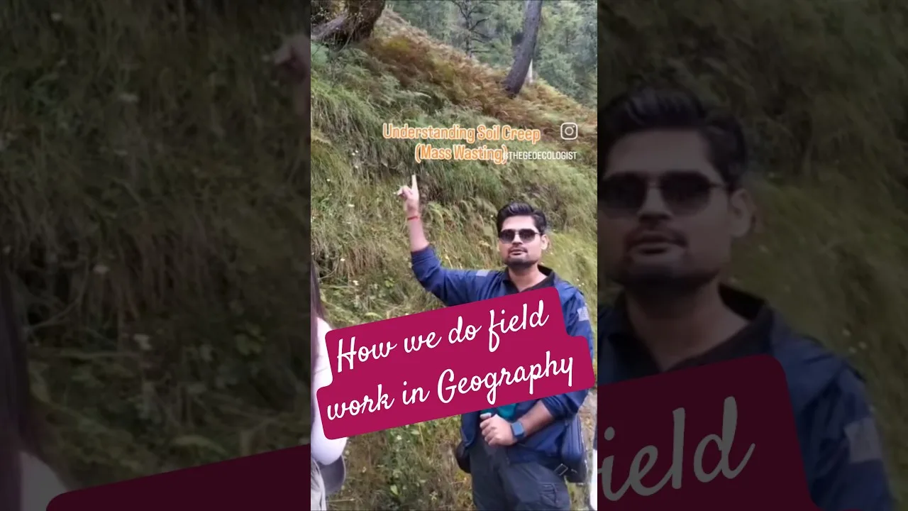 Understanding Soil Creep- Mass Wasting #massmovement #soilcreep #shorts