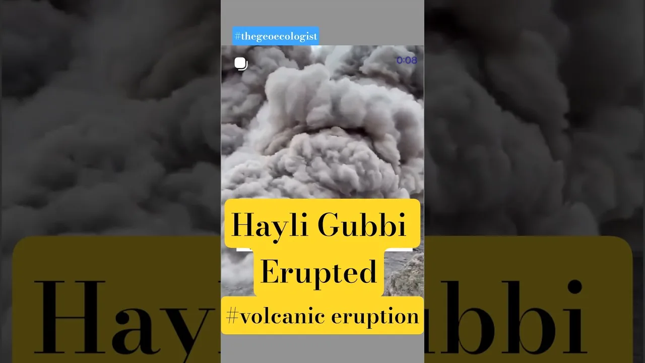 Hayli Gubbi Erupted after 12000 years #hayligubbi #volcaniceruption #ethiopia #shorts