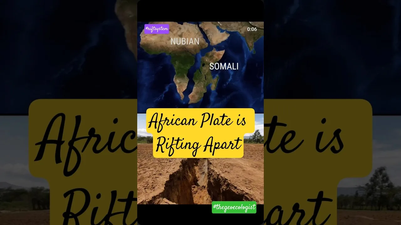 How african plate is rifting apart  #platetectonics #eastafricanrift #shorts