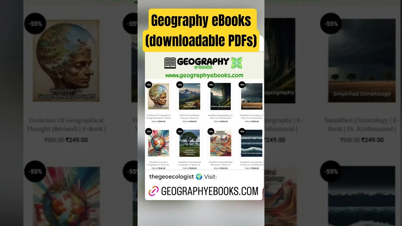 Best Geography eBooks for #upsc #ugcnetgeography #shorts