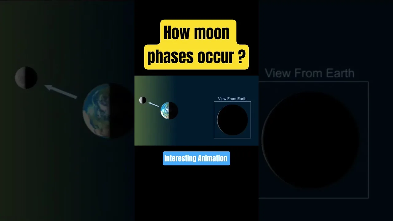 How moon phases occur #moonphases #animation #viralvideo #shorts