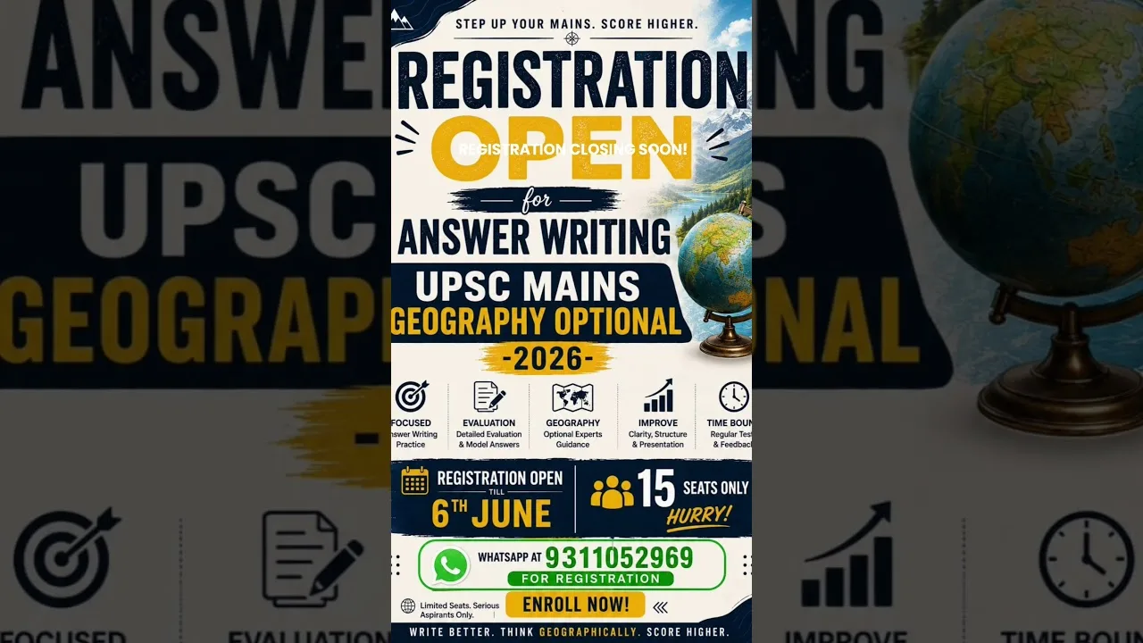 Geography Optional answer writing 2026 #upsc #thegeoecologist #shorts