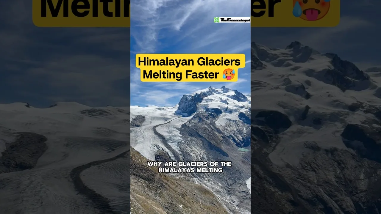 Himalayan glaciers melting faster #glaciers #himalaya #climatechange #shorts