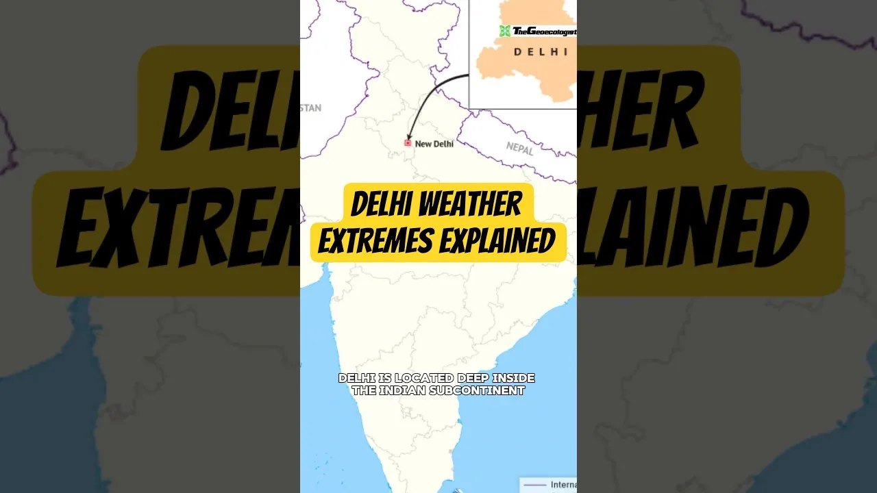 Extreme weather of Delhi NCR explained #extremeweather #delhi #thegeoecologist #shorts