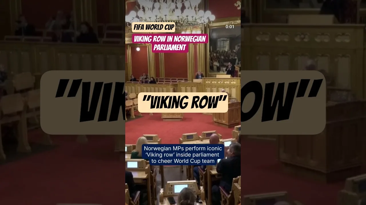 Viking Row Performed by MPs in Norwegian Parliament #fifaworldcup #viking #viralvideo #shorts