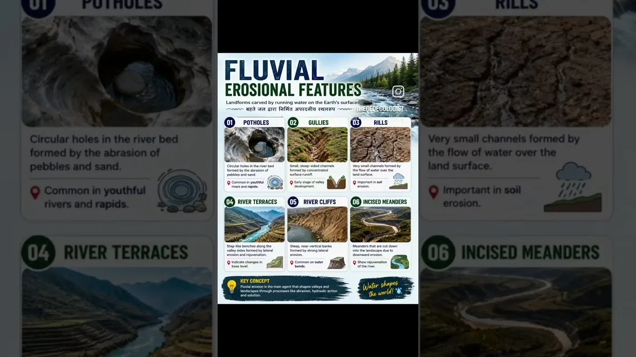 Fluvial Geomorphology: River Deposition Landforms Explained
