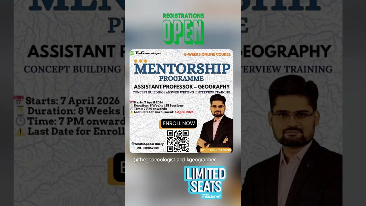 Assistant Professor Mentorship: 8-Week Geography Programme