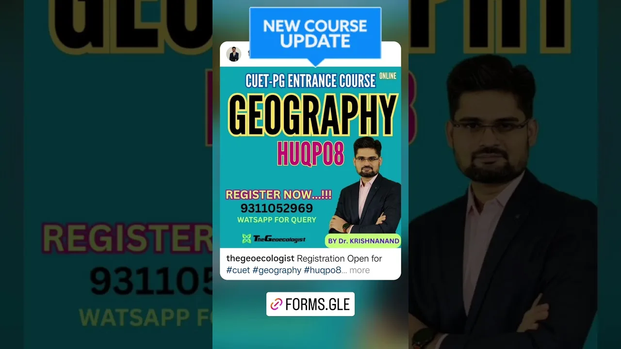 CUET PG Geography Course: Ace HUQP08 with Expert Guidance