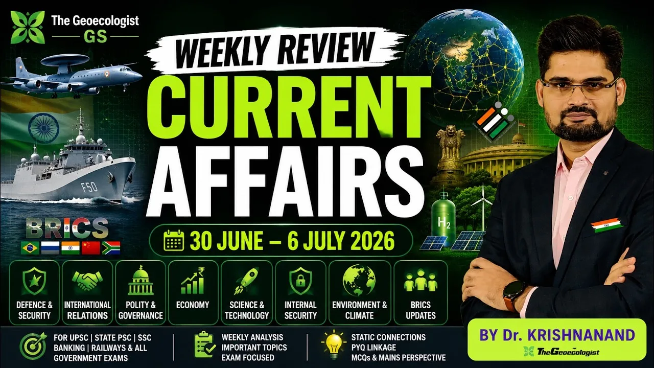 weekly current affairs 2026: Key updates for Govt Exams