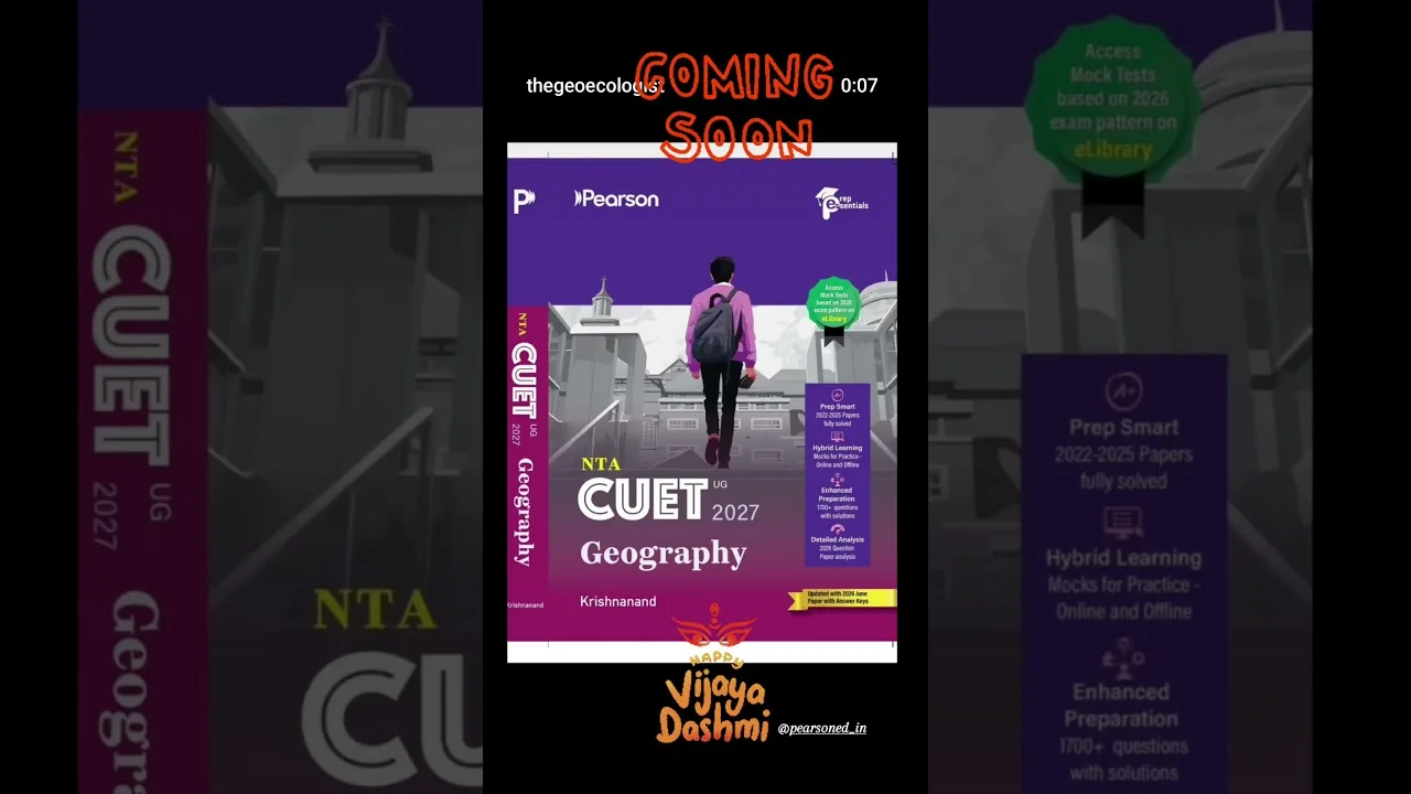 CUET UG Geography Book: Dr. Krishnanand's New Pearson Release for 2027 1 CUET UG Geography Book: Complete Guide to Dr. Krishnanand's 2027 Edition